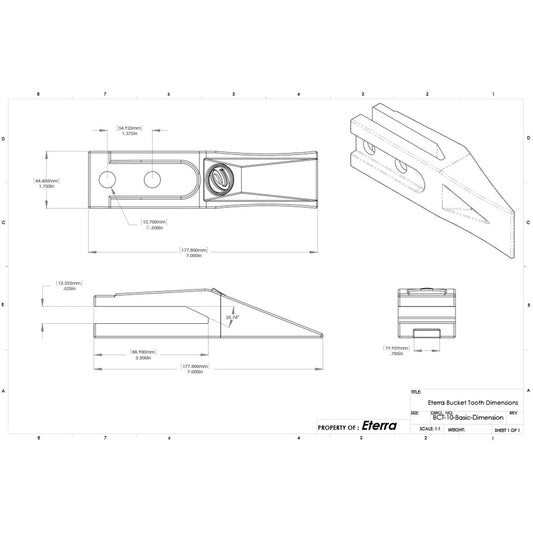 ECS Backhoe Bucket Teeth | Eterra